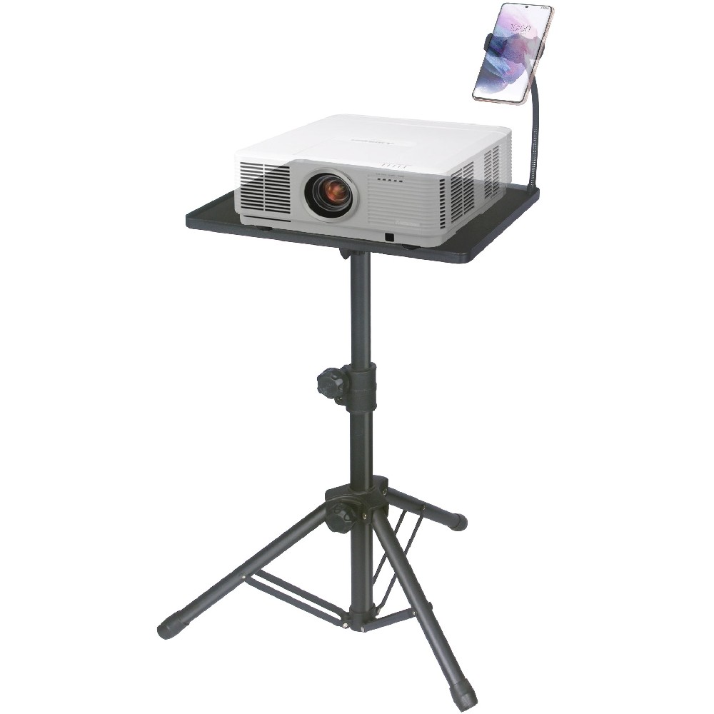 Projector and Laptop Tripod Stand with Phone Clip